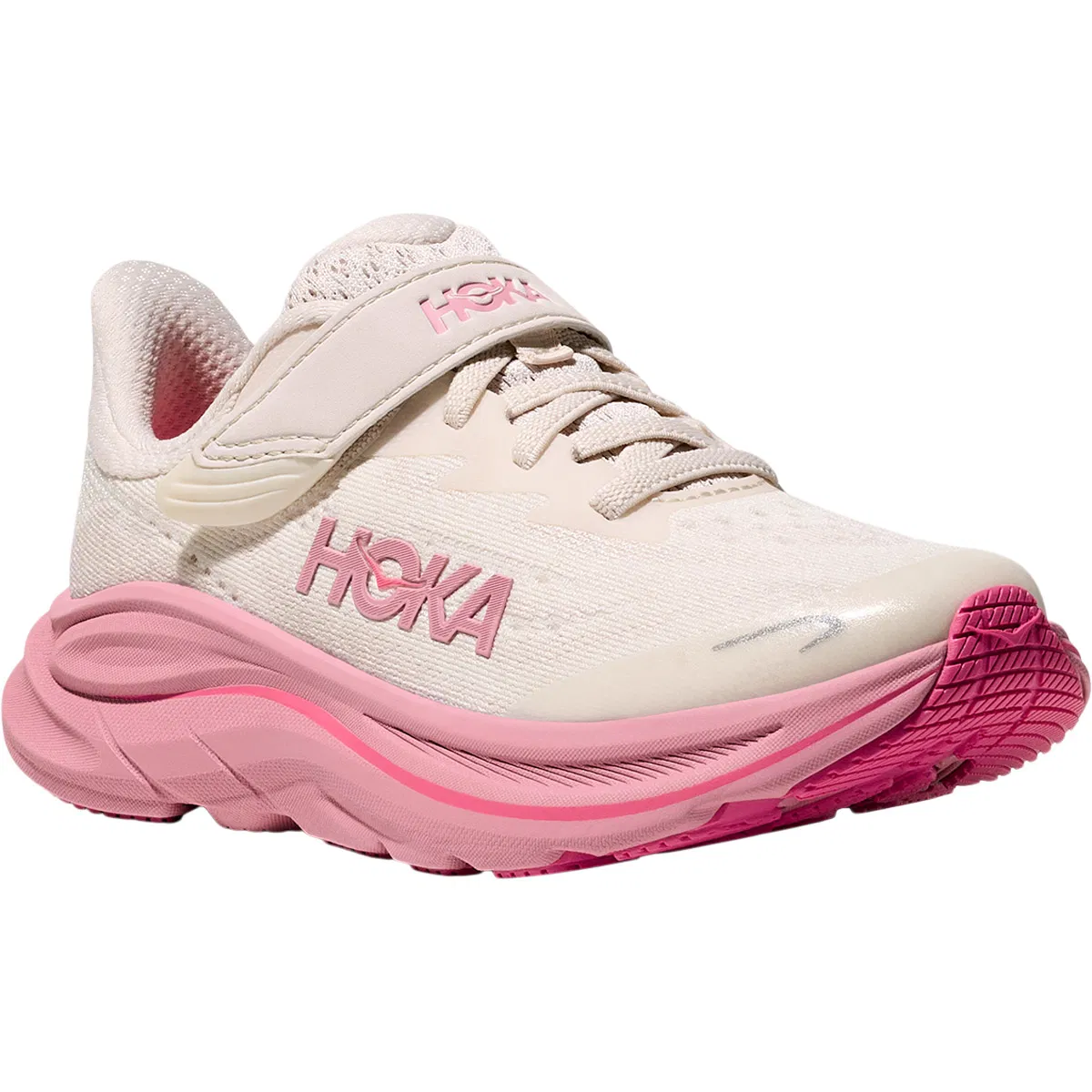 HOKA Clifton 10 Velcro Løbesko Børn Rose