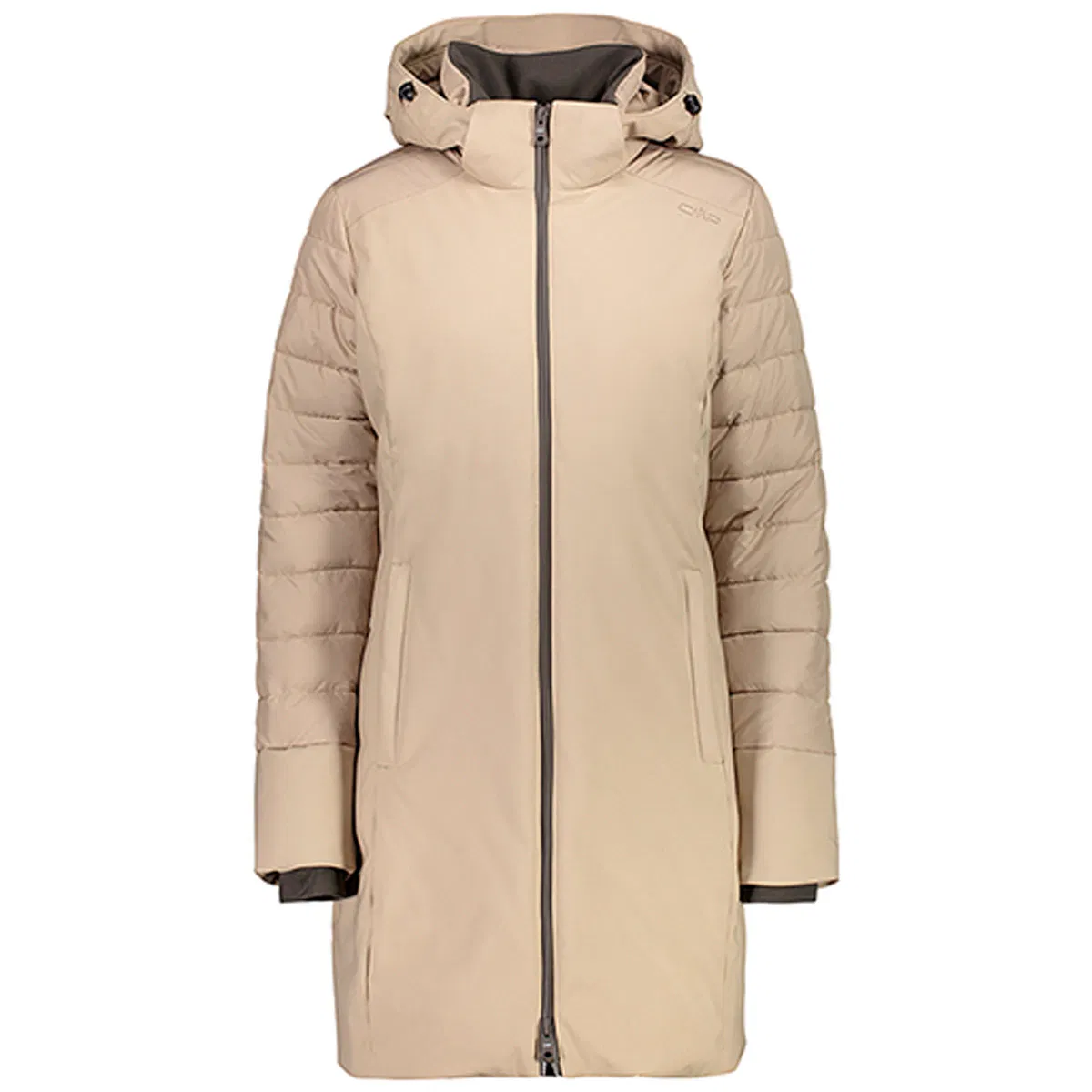 CMP Coat Zip Hood Parka Vinterjakke Dame Desert