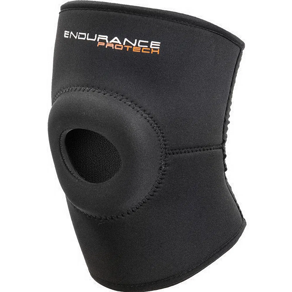 Endurance Protech Neopren Knæbind M/Hul Black
