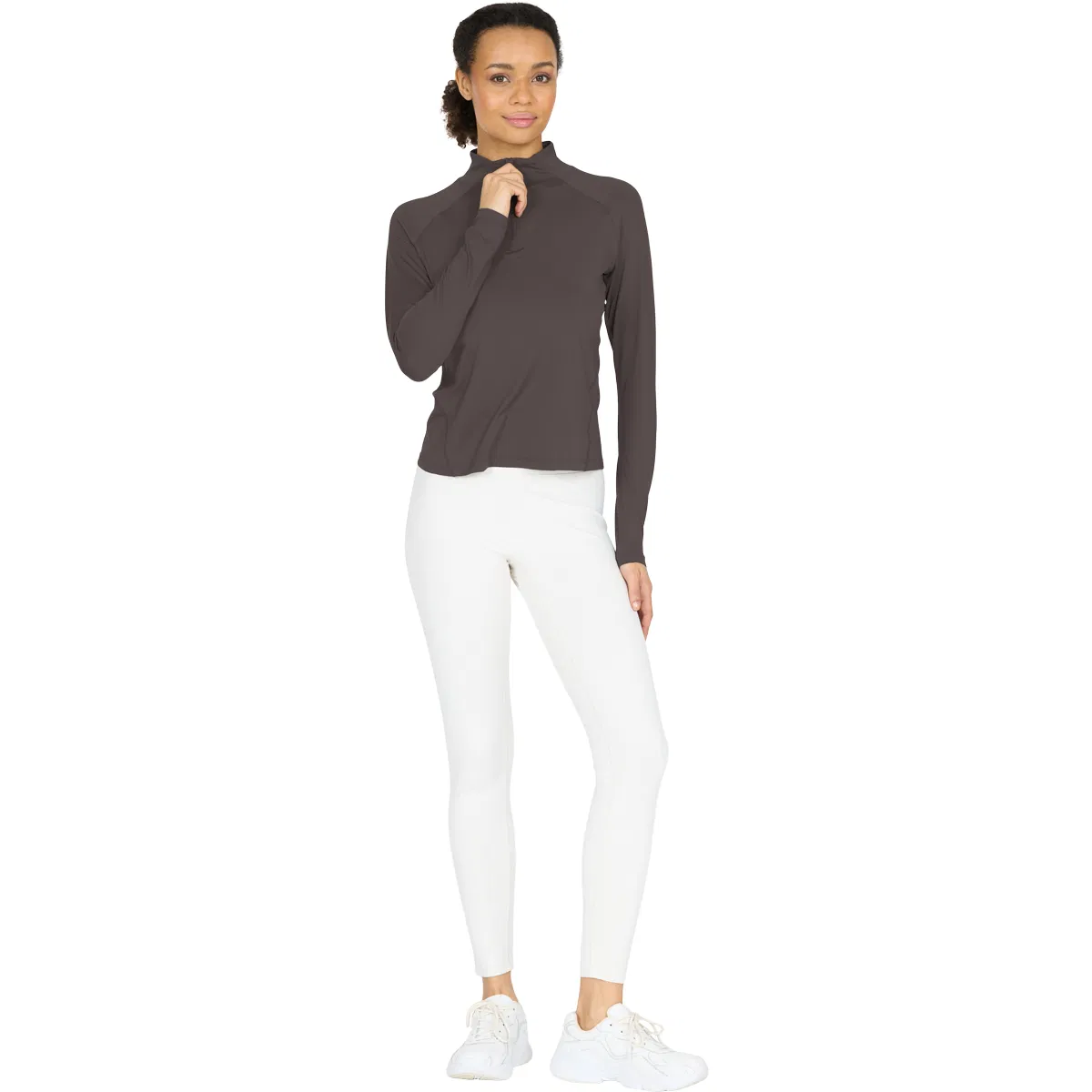 Athlecia Grina 1/2 Zip Midlayer Træningstrøje Dame Brown