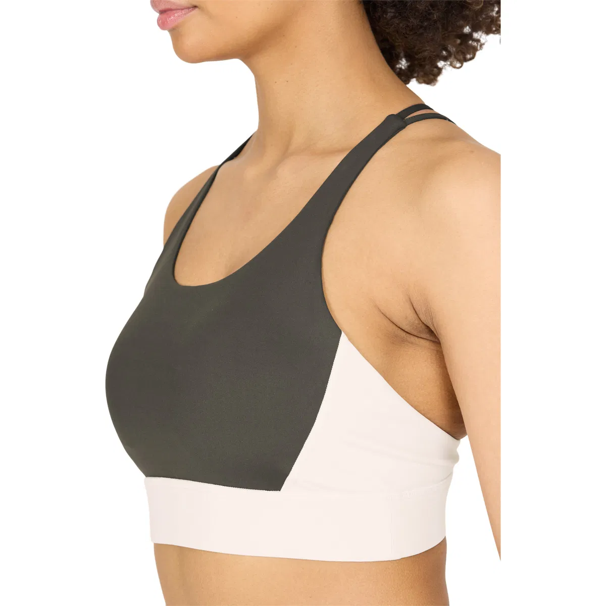 Athlecia Aspasia Color Block Light Support Sports BH Dame Brun/hvid