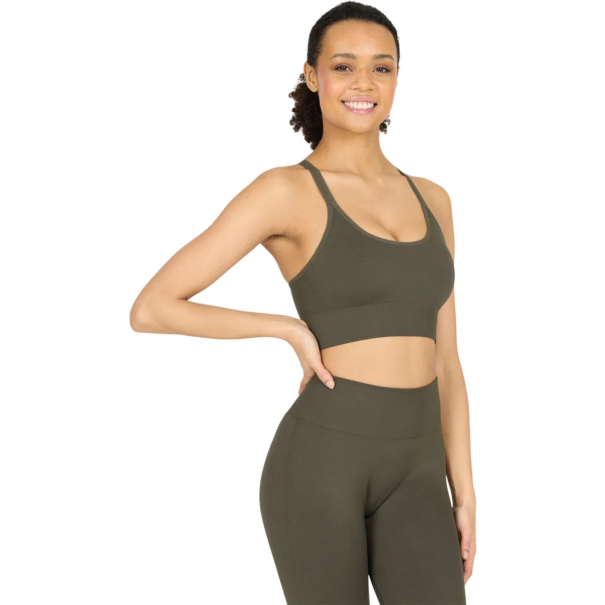 Athlecia Foan V3 Seamless Sports BH Dame Brun
