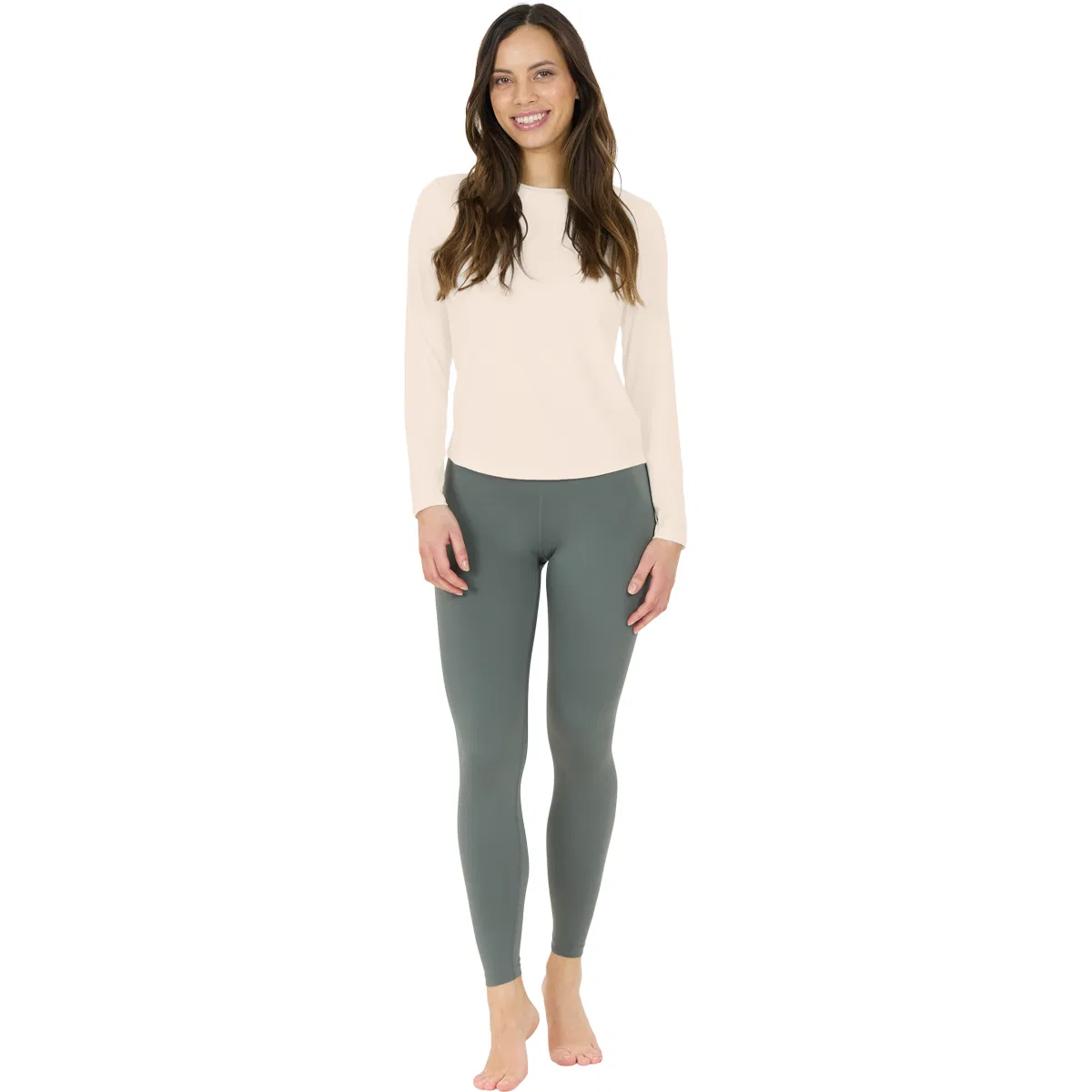 Athlecia Miwa Langærmet Trænings T-shirt Dame Beige