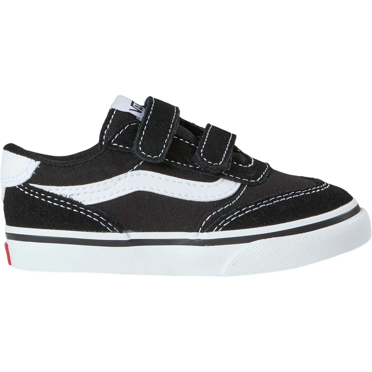 Vans Brooklyn LS Velcro Sneakers Børn BLACK/WHITE
