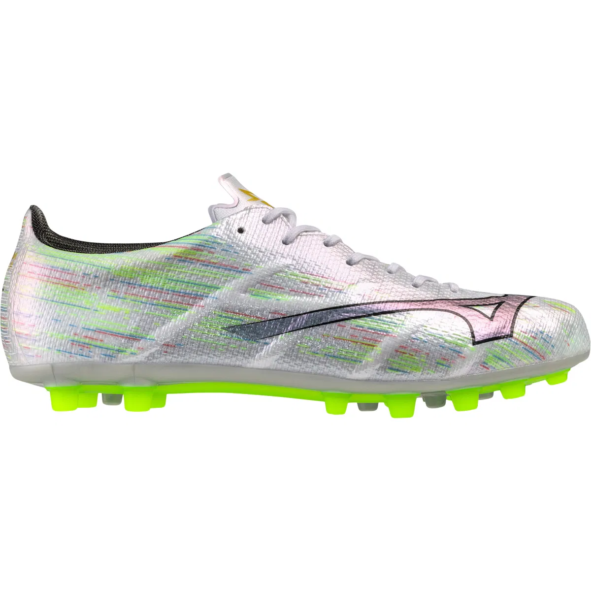 Mizuno Alpha Elite II AG Fodboldstøvler White/Silver Iridiscent/Black