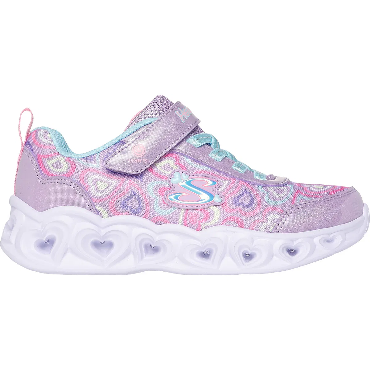 Skechers Heart Lights Boogie Love Velcro Sneakers M/Lys Børn  LVMT Lavenderender Multicolor