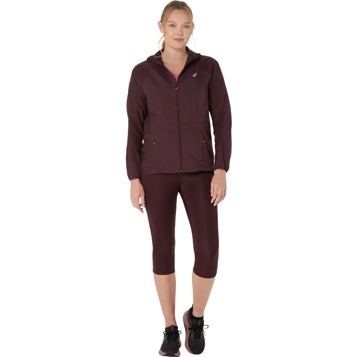 ASICS Road Packable Løbejakke Dame Bordeaux