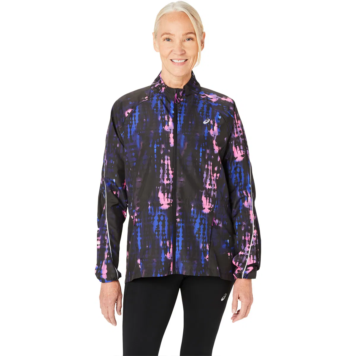 ASICS Road Lite Show Packable Løpejakke Dame BLACK/PINK GLO