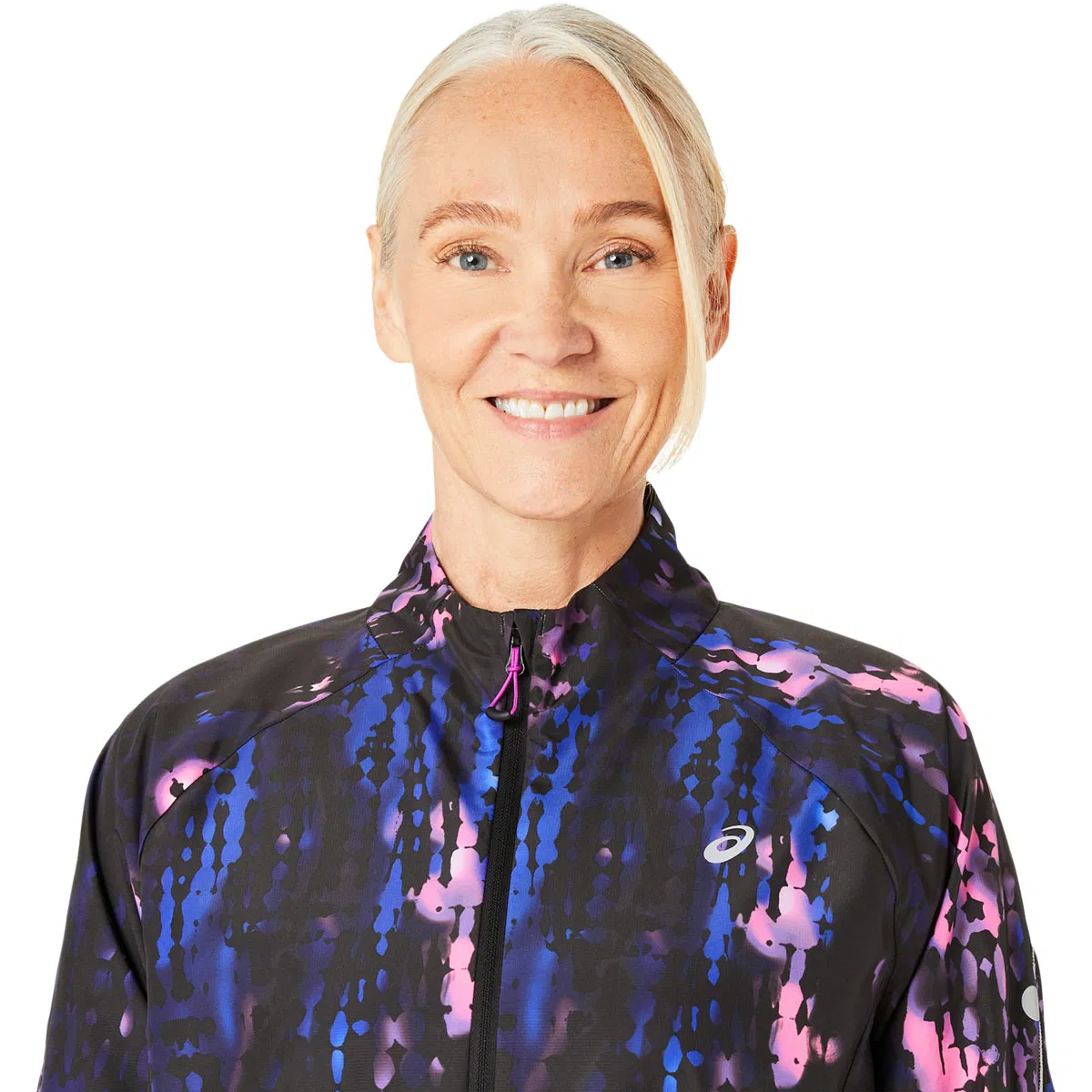 ASICS Road Lite Show Packable Løpejakke Dame BLACK/PINK GLO