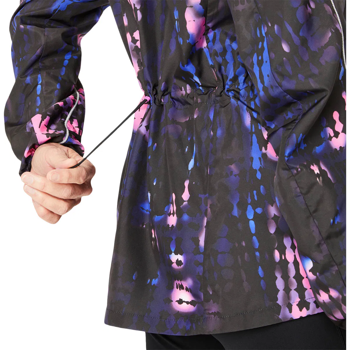 ASICS Road Lite Show Packable Løpejakke Dame BLACK/PINK GLO