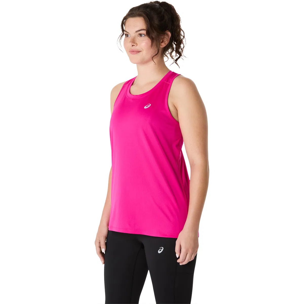 ASICS Core Løbetop Dame NEUTRAL PINK/HUDDLE YELLOW