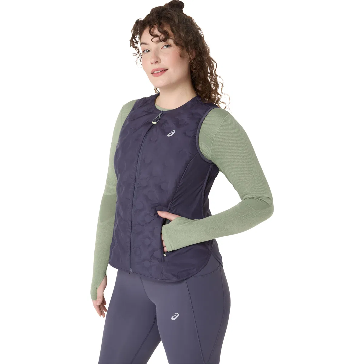 ASICS Nagino Run Padded Gilet Løbevest Dame Blue